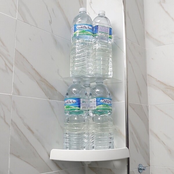 STAR PLANET SHOP,[국내생산] 미러선반 3세트 초강력 압착식 흡착 무타공 화장실 주방 코너 욕실선반