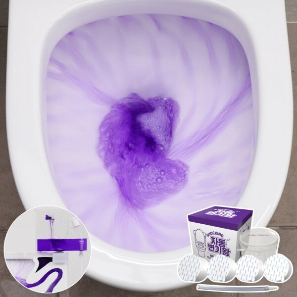 [향균] 쇼킹 자동변기왕 자동 변기세정제 1세트 변기물때 변기청소