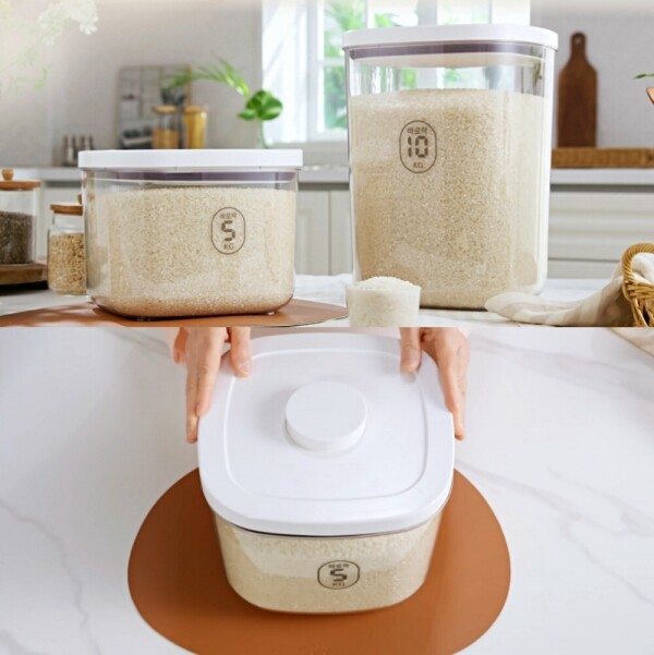 STAR PLANET SHOP,[원터치] 독일 코겔 진공 쌀통 바로락 5kg 10kg 쌀독 쌀보관통 쌀항아리 밀폐 쌀보관함