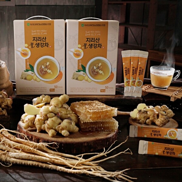 STAR PLANET SHOP,[국내산] 지리산 꿀 생강차 50포 생강 생강차스틱 생강 분말