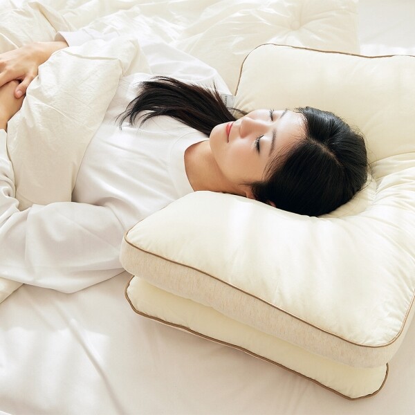 STAR PLANET SHOP,[기능성] 코코리찌 양모날개베개 장미화 릴렉스 경추베개 숙면 구스다운필 양모 베개