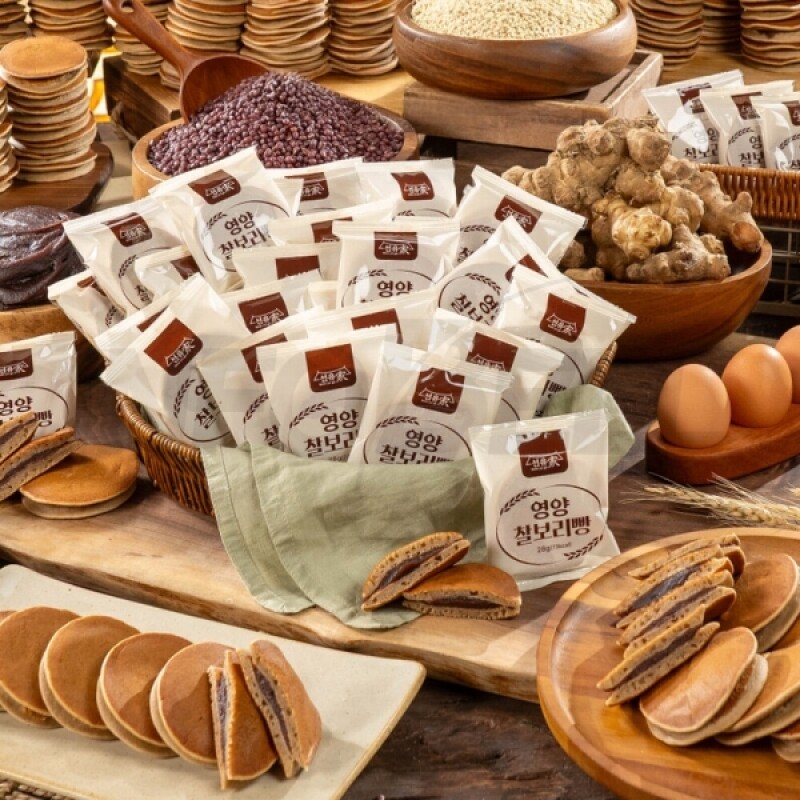 [노밀가루] 류인순 장인 선유가 영양 찰보리빵 돼지감자 팥앙금 찰 보리빵
