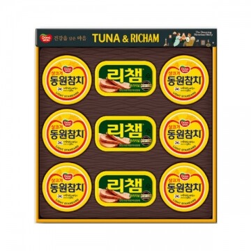 [명절대표선물] 동원 튜나리챔 26호 (라이트 스탠다드참치 90g*6캔 + 리챔 오리지널 120g*3캔)