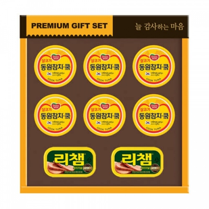 [동원] 행복 8호 선물세트(동원 쿡참치 85g x 6, 리챔 오리지널 120g x 2)