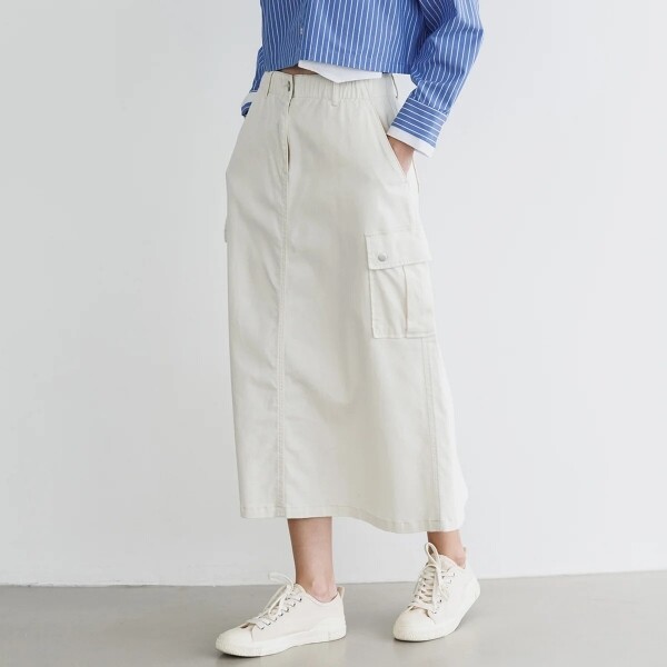 STAR PLANET SHOP,[더핸드메이드] 데님 카고 스커트