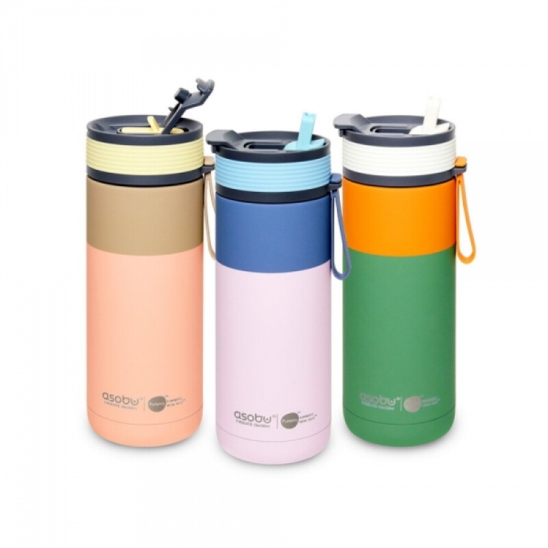 캐나다 아소부 스텐 진공 보온보냉 텀블러 600ml 아스펜 파스텔 (파스텔 그린, 파스텔 핑크, 파스텔 피치)